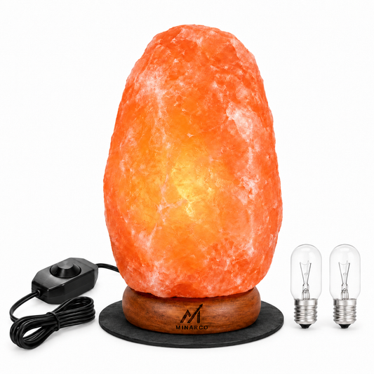 MINARCO 9-inch Himalayan salt lamp
