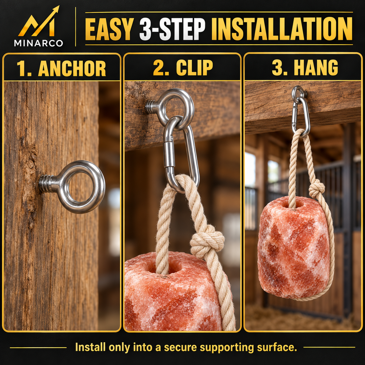 Salt lick hanging installation guide
